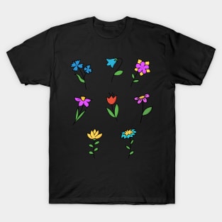 Hand Drawn Flowers clipart T-Shirt